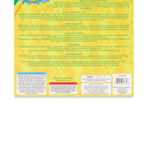 Crayola Tub Doodle Jumbo Bath Play Set. - Picture 3 of 6
